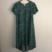 Lularoe Dresses | Lularoe Small Jacquard Green/White Carly Dress | Color: Green/White | Size: S