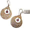 Zara Jewelry | Neiman Marcus Zara Filigree Ruby Earrings | Color: Gold/Red | Size: Os