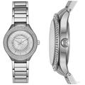 Michael Kors Accessories | Michael Kors Women's Silvertone Round Face Kerry | Color: Silver/White | Size: Os