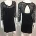 Free People Dresses | Free People Stretchy Lace Open Back Bodycon Dress | Color: Black | Size: L