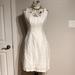 Nine West Dresses | Coastal Cottage Western Textured Brocade Jacquard Fit Bodice Shift Sheath Strip | Color: White | Size: 10