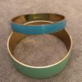 J. Crew Jewelry | J.Crew Turquoise And Mint Green Stacking Bracelets | Color: Green/Red | Size: 2.5 Inch Circumference