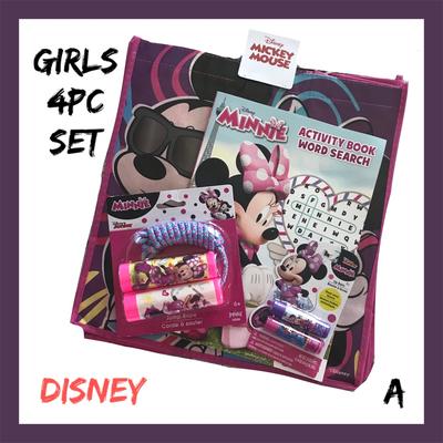 Disney Toys | 4pc Disney Minnie Mouse Gift Set Nwt J6-7 | Color: Pink/White | Size: Various