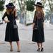 Zara Dresses | New Zara Black Pleated Lace Midi Dress | Color: Black | Size: S