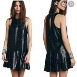 Free People Dresses | Free People Liquid Shine Mini Dress-Sz Small | Color: Black | Size: S