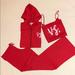 Victoria's Secret Intimates & Sleepwear | New Victoria's Secret Hoodie Cami & Pant 3 Piece Set | Color: Pink/Red | Size: S