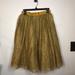 Disney Skirts | Disney Princess Long Gold Fluffy Costume Skirt | Color: Gold | Size: See Description