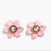 J. Crew Jewelry | J.Crew Crystal Floral Stud Earring | Color: Gold/Pink | Size: Os