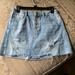 Free People Skirts | Nwt Free People Button Fly Denim Mini Skirt | Color: Blue | Size: Various