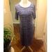 Lularoe Dresses | Lularoe Julia Dress Navy White Accent Large | Color: Blue/White | Size: L