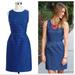 J. Crew Dresses | J. Crew Jacquard Polka Dot Dress | Color: Blue/Silver | Size: 6