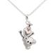 Disney Accessories | Disney Frozen Olaf Pendant Necklace In Gift Box | Color: Silver/White | Size: Osg