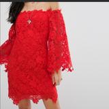 Free People Dresses | Gorgeous Free People Red Lace Dress | Color: Red | Size: 10