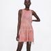 Zara Dresses | Limited Edition Fringed Dress From Zara | Color: Pink | Size: S