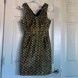 J. Crew Dresses | Jcrew Metallic Jacquard Dress Size 00 Nwt | Color: Black/Gold | Size: 00