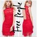 Free People Dresses | New Free People Daydream Lace Cherry Dress | Color: Red | Size: M