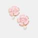 Zara Jewelry | Last One Nwt Zara Flower And Pearl Earrings | Color: Gold/Pink | Size: Os