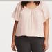 Torrid Tops | New Torrid Flutter Sleeve Top Blush Pink, Size 0 | Color: Cream/Pink | Size: 0x