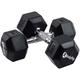 BodyRip 10kg Pair Hexagonal Dumbbells | Rubber Encased, Anti-Rolling | Home Gym Equipment, Fitness Exercise, Workout, Cardio, Free Weight, Lifting Set | Choose Weights for Men and Women