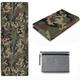 Naanle Camouflage Yoga Mat with Carrying Bag Set, Military Camo Exercise Mat Foldable Non Slip Travel Lightweight Workout Rug for Home Gym Yoga Pilates Stretching Floor Fitness 71x26 Inches