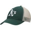 Men's '47 Green/Natural Oakland Athletics Flagship Washed MVP Trucker Snapback Hat