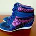 Coach Shoes | Coach Wedge Shoe Sz 10 | Color: Blue/Purple | Size: 10