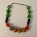 Anthropologie Jewelry | Anthropologie - Beaded Necklace | Color: Green/Orange | Size: Os