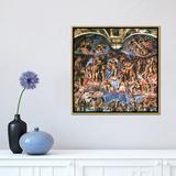 East Urban Home 'Sistine Chapel: The Last Judgement (Detail Of Upper Half)' by Michelangelo - Picture Frame Print Canvas in Brown/Green/Red | Wayfair