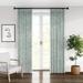 Colcha Linens Bella Drapery Linen Damask Room Darkening Pinch Pleat Single Curtain Panel Metal in Green/Blue | 144 H in | Wayfair CPP-LL-AQ-PPP-OF