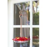 Arlmont & Co. Krohn Hummingbird Feeder Plastic in Red | 14 H x 9 W x 9 D in | Wayfair 7197D1F576394A71BFDE755590B73103