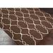 White 96 x 96 x 0.01 in Area Rug - Winston Porter Larksville Geometric Handmade Flatweave Dark Brown Area Rug | 96 H x 96 W x 0.01 D in | Wayfair