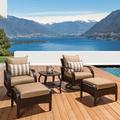 Zipcode Design™ Fresca 5 Piece Rattan Sunbrella Seating Group w/ Cushions Synthetic Wicker/All - Weather Wicker/Wicker/Rattan | Outdoor Furniture | Wayfair