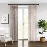Colcha Linens Bella Drapery Linen Damask Room Darkening Pinch Pleat Single Curtain Panel Metal in Pink | 96 H in | Wayfair CPP-LL-BS-PPP-NS