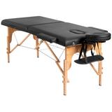 Costway Portable Adjustable Facial Spa Bed with Carry Case-Black