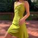 Athleta Dresses | Athleta Lime Green Ruffle Tank Dress | Color: Green | Size: Xs