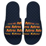 Men's ISlide Navy Houston Astros Loudmouth Cooperstown Logo Slide Sandals