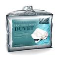 Littens Luxury 15 Tog Double Bed Size White Goose Feather & Down Duvet Quilt, 15% Down, 230TC 100% Down-Proof Cotton Casing