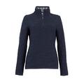 Weird Fish Aria 1/4 Zip Eco Macaroni Jumper Navy Size 16