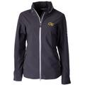 Women's Cutter & Buck Charcoal Georgia Tech Yellow Jackets Vapor Full-Zip Jacket