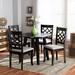 Red Barrel Studio® Bathory 5 - Piece Solid Oak Dining Set Wood/Upholstered in Brown | Wayfair F3AECEA857694358A79D3A5AC3A284E2