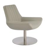 Lounge Chair - sohoConcept Bellagio Round Swivel Lounge Chair Microfiber/Microsuede in Gray | 29.5 H x 30 W in | Wayfair BEL-ROU-002