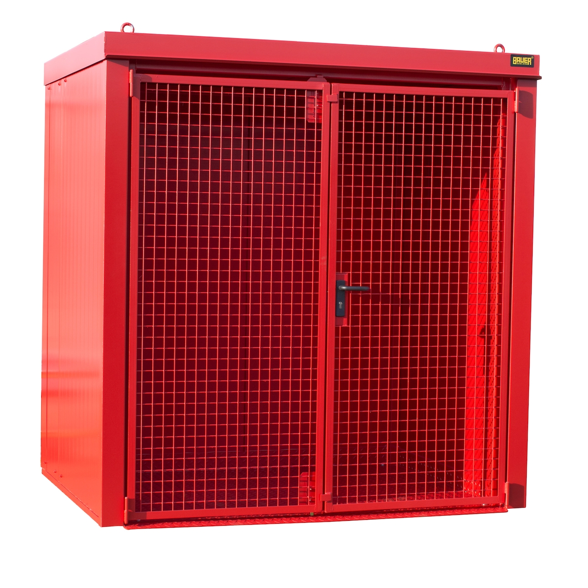 Gasflaschen Container B M2 lackiert RAL3000 Feuerrot Umwelt Lagertechnik Image