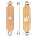 White Wave Complete Bamboo Longboard Skateboard (Cruiser)