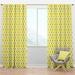 Design Art Mid-Century Design I Geometric Semi-Sheer Thermal Rod Pocket Single Curtain Panel Polyester/Linen | 84 H in | Wayfair CTN24412-52-84