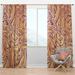 Design Art Mid-Century Marble Design V Abstract Semi-Sheer Thermal Rod Pocket Single Curtain Panel Polyester/Linen | 95 H in | Wayfair