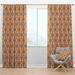 Design Art Pattern IV Geometric Semi-Sheer Thermal Rod Pocket Single Curtain Panel Polyester/Linen | 63 H in | Wayfair CTN24542-52-63