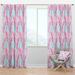 Design Art Tropical & Pineapples Floral Semi-Sheer Thermal Rod Pocket Single Curtain Panel Polyester/Linen | 95 H in | Wayfair CTN18659-52-95
