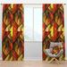 Design Art Diamond Shaped Geometric Semi-Sheer Thermal Rod Pocket Single Curtain Panel Polyester/Linen | 63 H in | Wayfair CTN19112-52-63