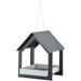 Gracie Oaks Edlefsen Anthracite Hopper Bird Feeder Metal in Gray | 9.1 H x 7.6 W x 7.5 D in | Wayfair 0DB9D1162D084740916DA3F7BD066F47