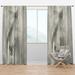 Design Art No Pattern & Not Solid Color Semi-Sheer Thermal Rod Pocket Single Curtain Panel Polyester/Linen in Gray | 120 H in | Wayfair